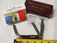 Schrade Old Timer Pocket Knife, box & papers