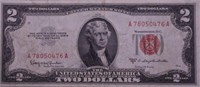 1953 C TWO DOLLAR RED SEAL XF