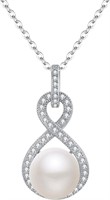 White Topaz & Fresh Water Cultured Pearl Necklace