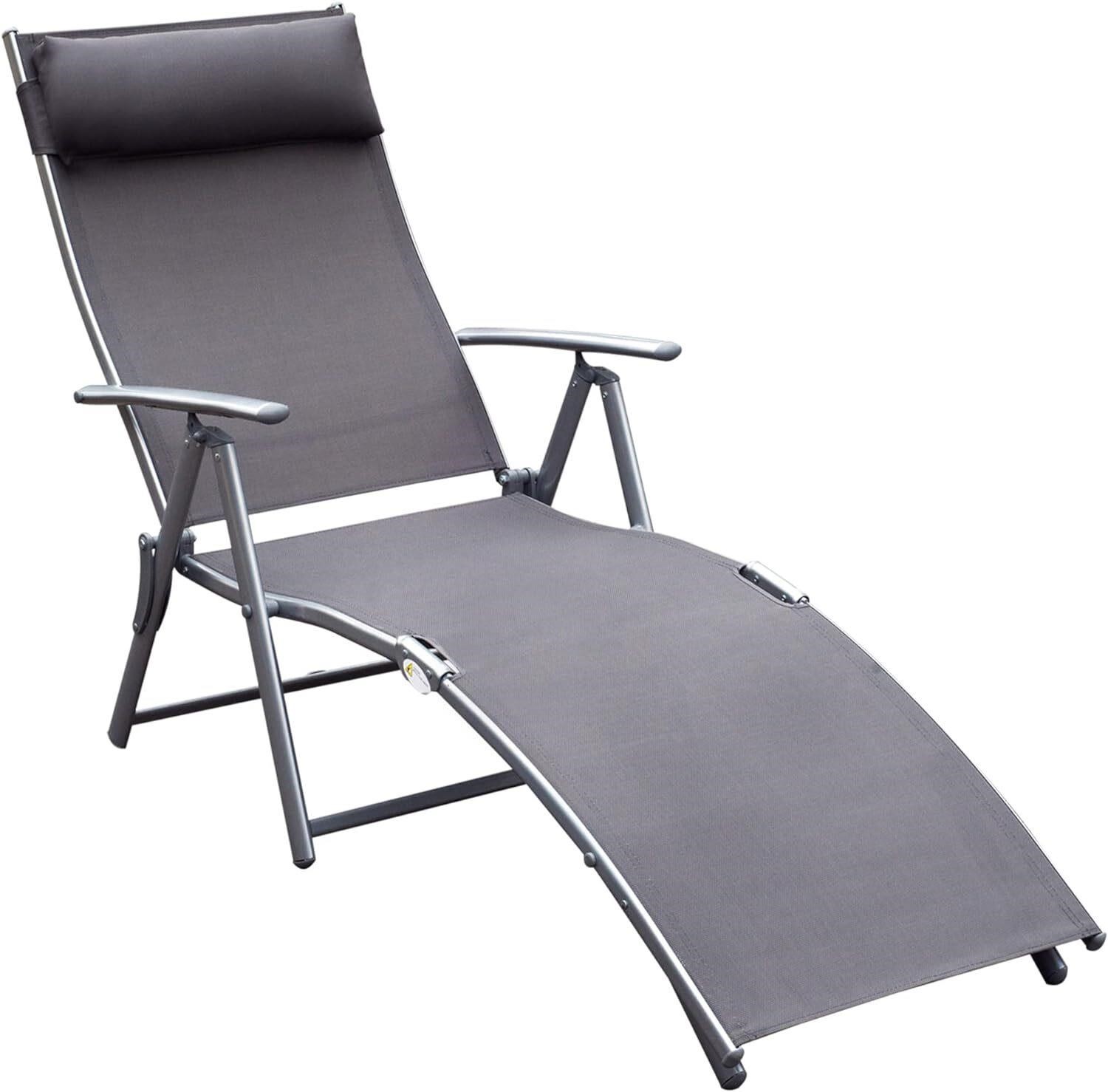 Outsunny Adjustable Folding Recliner Chair