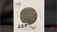 1888 large Canadian penny
