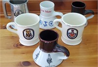 6 Pc Mugs, Naval, Nautical