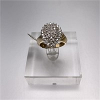 10k Gold 1/2 ct TW Dia.  Pear Shaped Cluster Ring