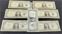 (7) 1957 $1 Silver Certificate Notes inc/