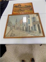 1 Framed Print Maurice Utrillo, 1 print on wood