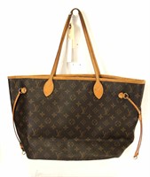 Louis Vuitton Brown Neverfull Shoulder Bag