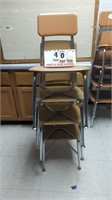 4 Stackable Chairs - 1 A Different Color