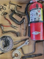 2 Boxes  Assorted Wrenches, Clamps,