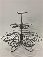 Vintage 3-tier metal wire cupcake pastry stand