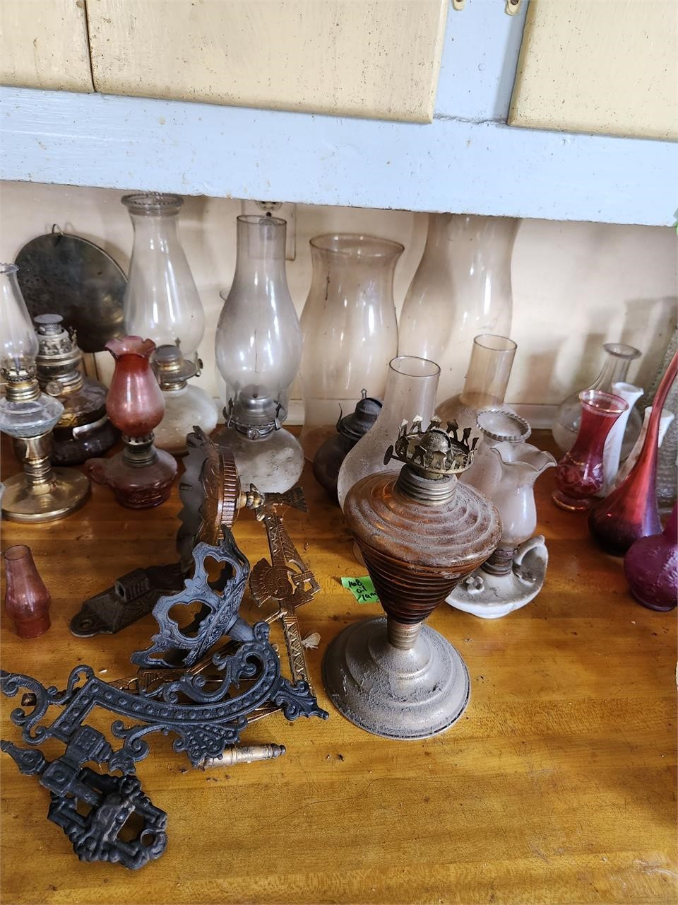 Oil lamps hobnail etc