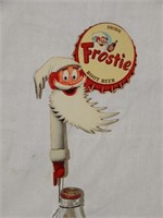 Frostie root beer bottle 10 oz with advertising