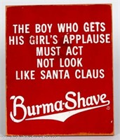 Burma-Shave Wood Advertising Sign