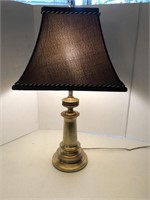 Brass Table Lamp 26" H  x 14" Sqaure