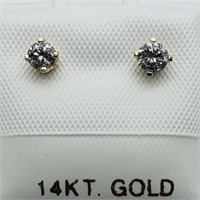 $1200 14K  Diamond L, I2, 0.24Ct Earrings