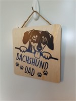 Dachshund Dad Wooden Sign
