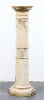 Continental Carved Marble Display Column Pedestal