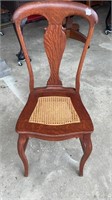 Oak Cane Seat Side Chair