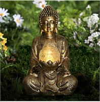 New Nacome Meditating Buddha Statue with Solar