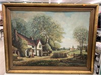 Painting Signed Samuel Smith approx 41.5in x 33in