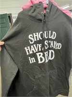 Should Have Stayed In Bed Hoodie SZ L