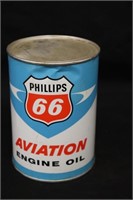 Phillips 66 Aviation Engine Oil Tin Can