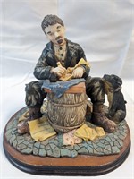 Man Writing Letter Resin Figurine 7"