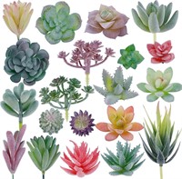 11pcs Artificial Flocked Succulents Mini Fake