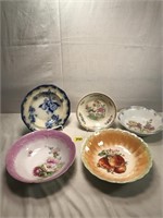 6 Vintage Decorative Bowls