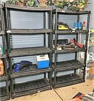 Pair of Plastic Shelving Units