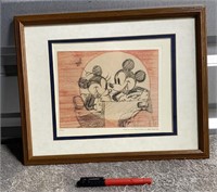 Framed Original Story Sketch of Mickey/ Minnie