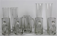 Beer Mugs (6) and Pilsner Glasses (5)