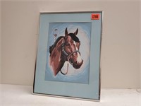 Paint by Number horse painting
matted & framed