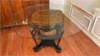 Pedestal Dining Table with Round Glass Top