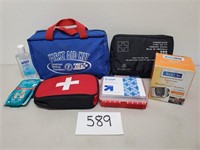 Assorted First Aid + Blood Pressure Monitor