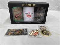 Penrite promotional  key rings & oil drums