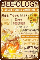 Metal Sign BEE-Ology, Advice From A Honey Bee