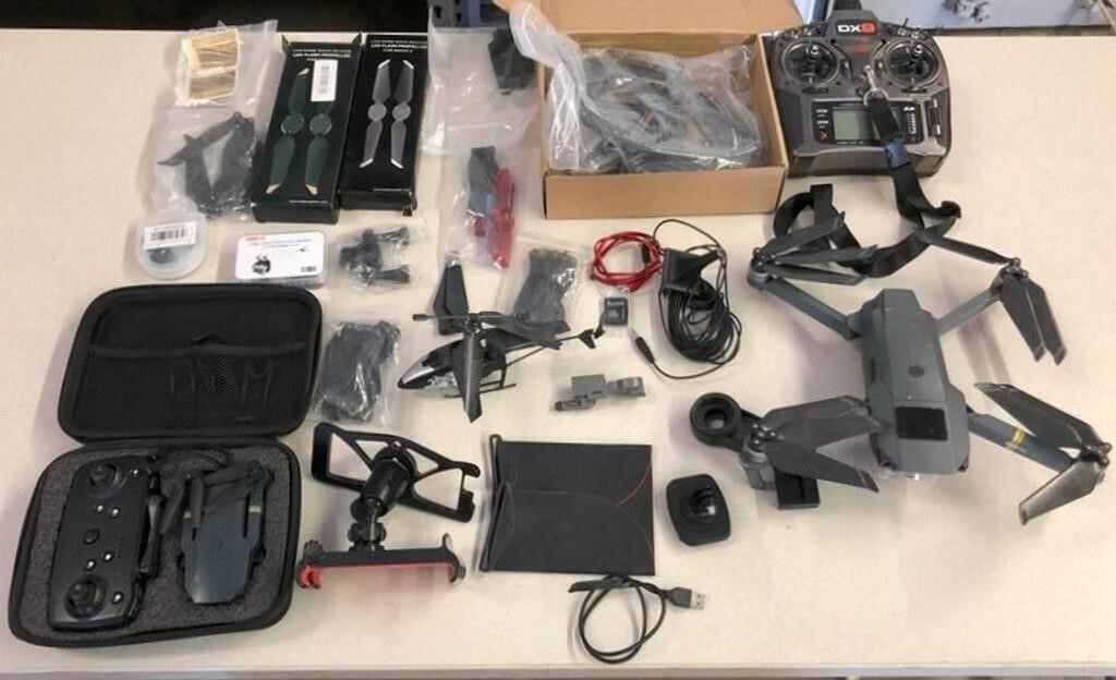 V- Box Full Of Drones And Parts