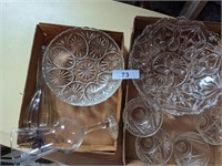 (2) Glass Serving Bowls, Berry Bowls & Other