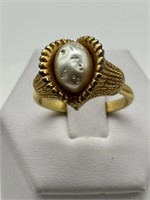 Vintage Sarah Cov. Baroque Pearl Ring