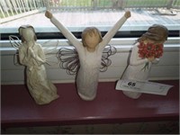 3 Willow Tree Figurines