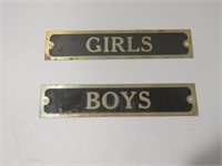 Girls / Boys Metal Signs