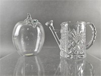 Princess House Crystal Apple & Watering Can