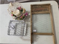 National Glass Washboard & Decorative Bird Cages