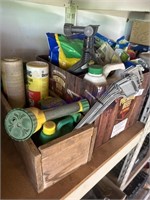 3 CONTAINERS OF GARDEN SUPPLIES, CHEMICALS,