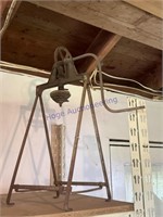 METAL STAND FOR BUTTER CHURN, IN GARAGE