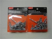 2-BULLDOG PLASTIC ANCHORS/#10 SCREWS/1/4DRILL BIT