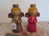 Pair Singing Angel Candle Holders