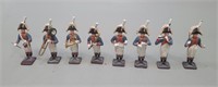 8 French Napoleonic Tin Soldiers Marching Band