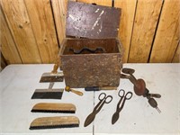 Snips, Hand Drill, Brushes, Crate etc