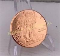 Walking Liberty One Ounce .999 Copper Round